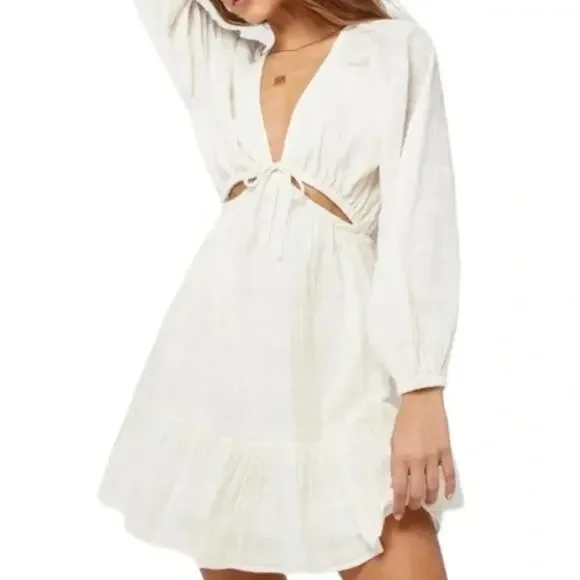 NWT! L*Space Feelin' Fine Dress in Cream - Size Medium - Picture 3 of 9